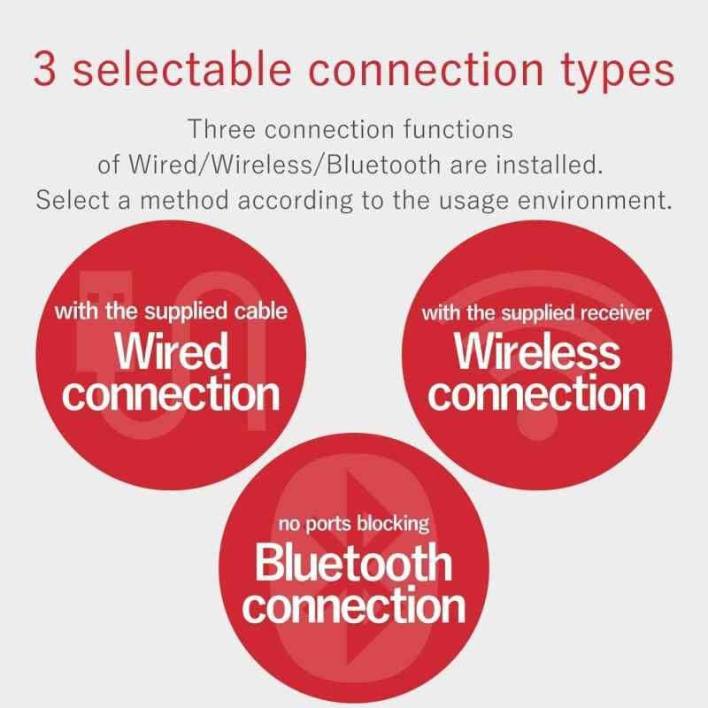 トラックボールマウス|親指|8ボタン|有線|無線|Bluetooth|ブラック