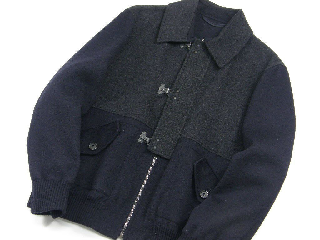 dunhill ダンヒル ファー チェスター コート 52 ブラック　カシミヤ dunhill London ウール シルクブレンド ダブルブレステッド
