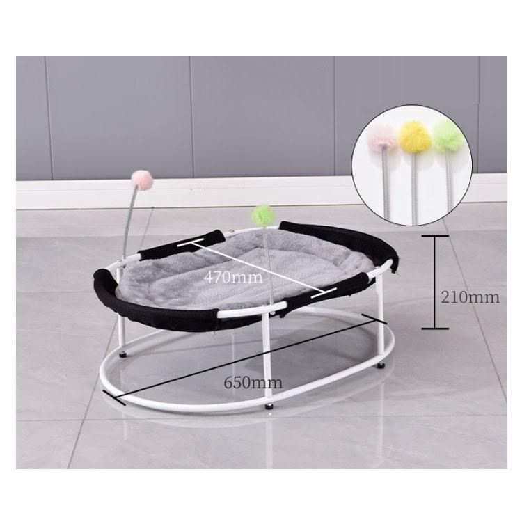 猫ベッド ペットハンモック 猫 犬 ハンモック 犬猫用ベッド 自立式 猫寝床 小型犬 猫用ベッド 通気性 キャットラウンジ 夏用 冬用 パッド付