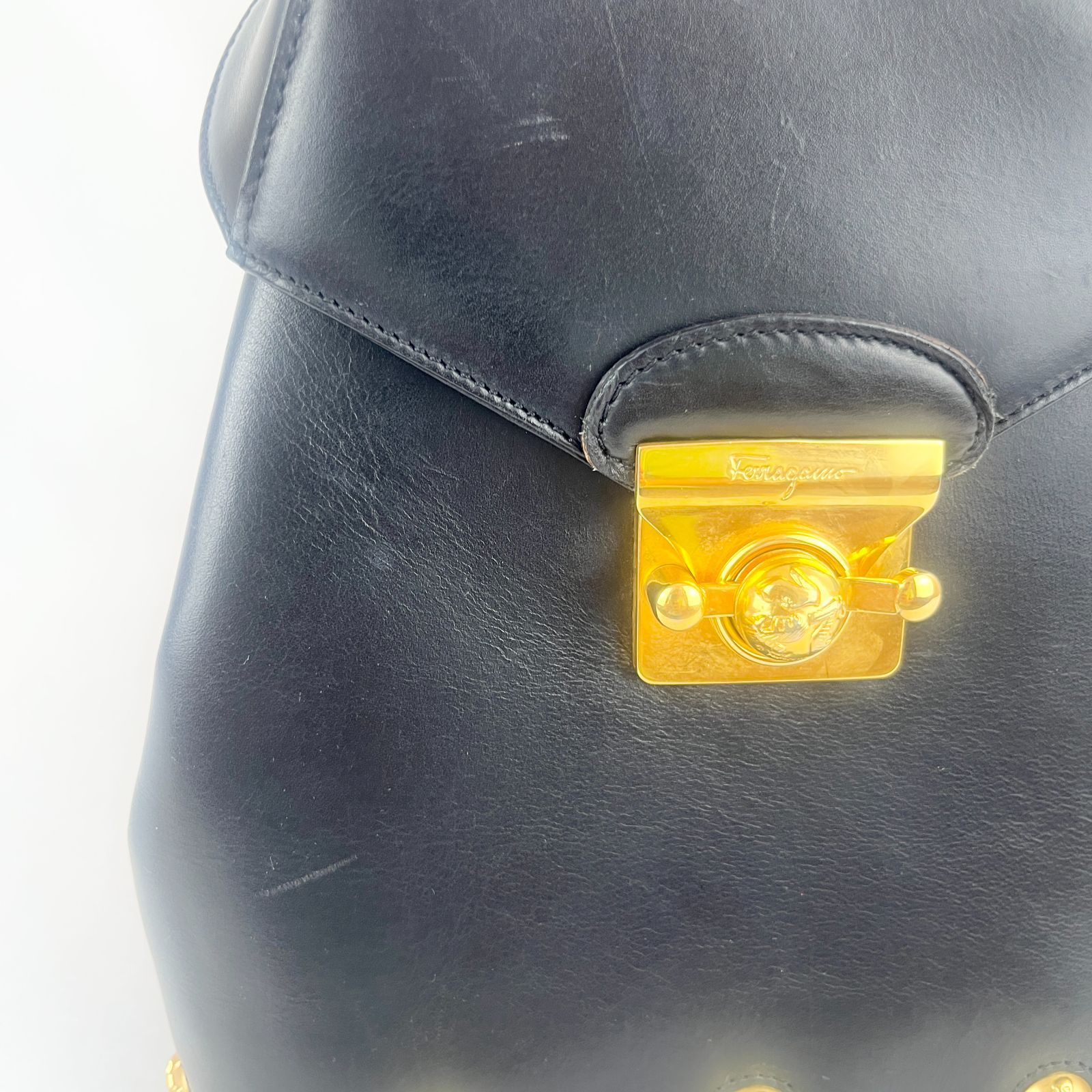 美品】Salvatore Ferragamo フェラガモ ミニリュック レザー