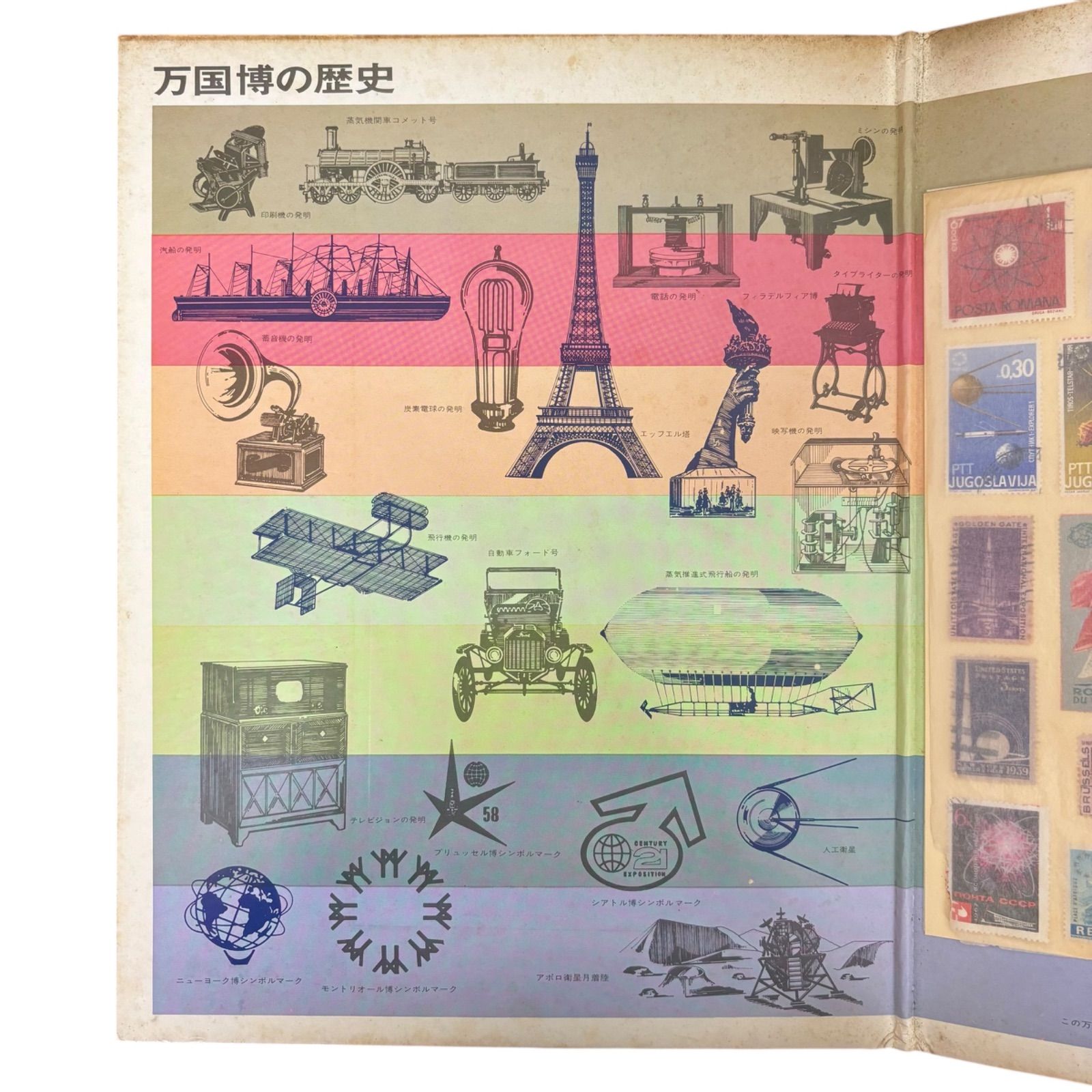 超レア品⭐️1970年大阪万博の記念切手】 シャープテレビの記念