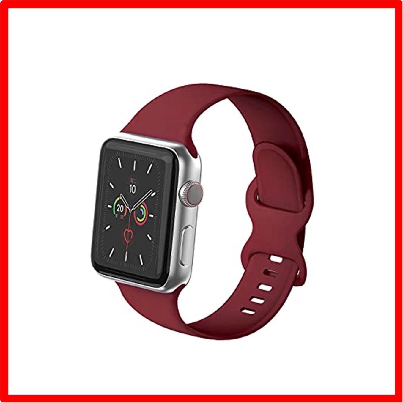 AppleWatchフェイクレザーブレスレット38/40/41ブラウン+ローズ-