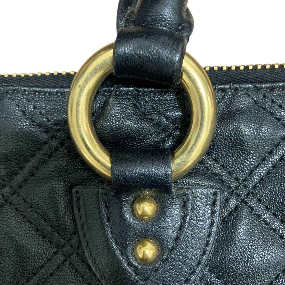 極美品 マークジェイコブス ハンドバッグ 2way キルティング がま口 黒 マークジェイコブス MARC JACOBS 2WAY ショルダーバッグ