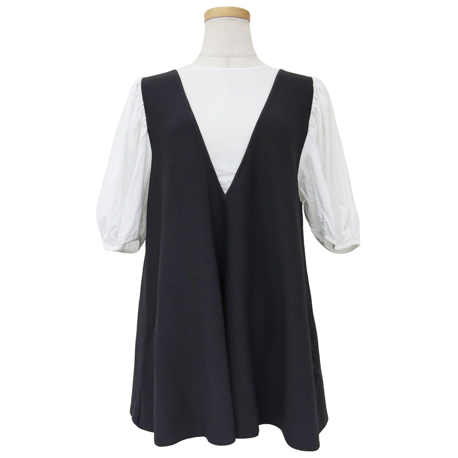 美品 Ballsey ボールジー ニット レイヤード風 チャコールグレー  