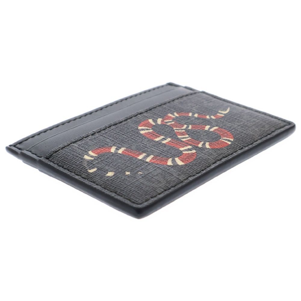 GUCCI グッチ GGスプリーム スネークプリント カードケース ブラック 451277 0959 GUCCI (グッチ) GGスプリーム スネークプリント カードケース ブラック
