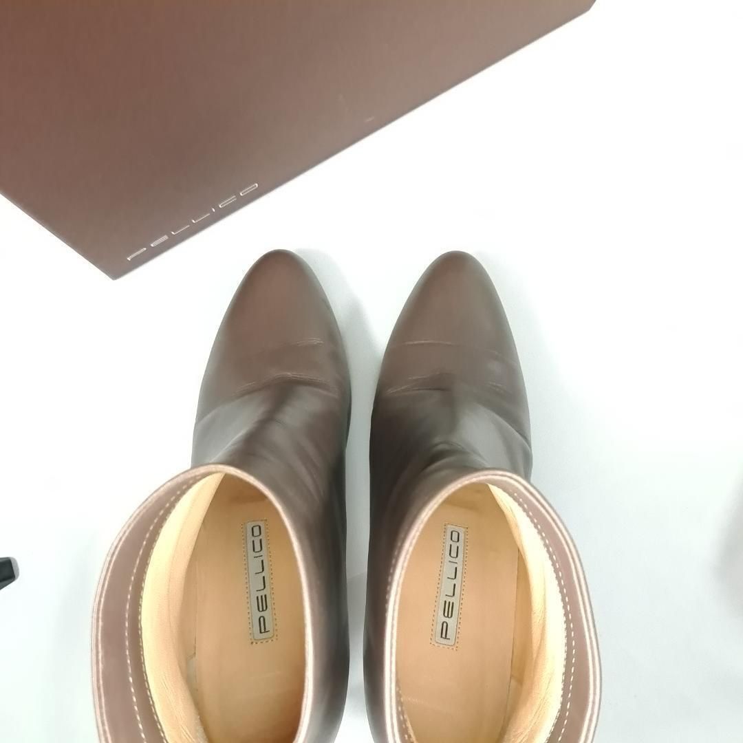PELLICO TAXI 80 バックジップブーツ アッシュホワイト　37.5 PELLICO TAXI 80 バックジップブーツ アッシュホワイト37.5