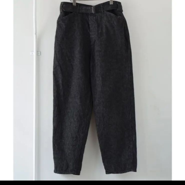 comoli コモリベルテッドデニム size2 21AW ブラックエクリュ - メルカリ