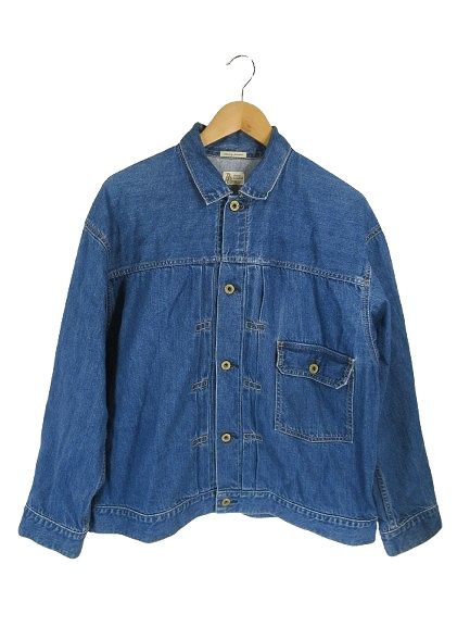 ジョンブル JOHNBULL V2041 ジャケット デニム Gジャン ジージャン 長袖 ボタン 無地 ネイビー サイズF QQQ