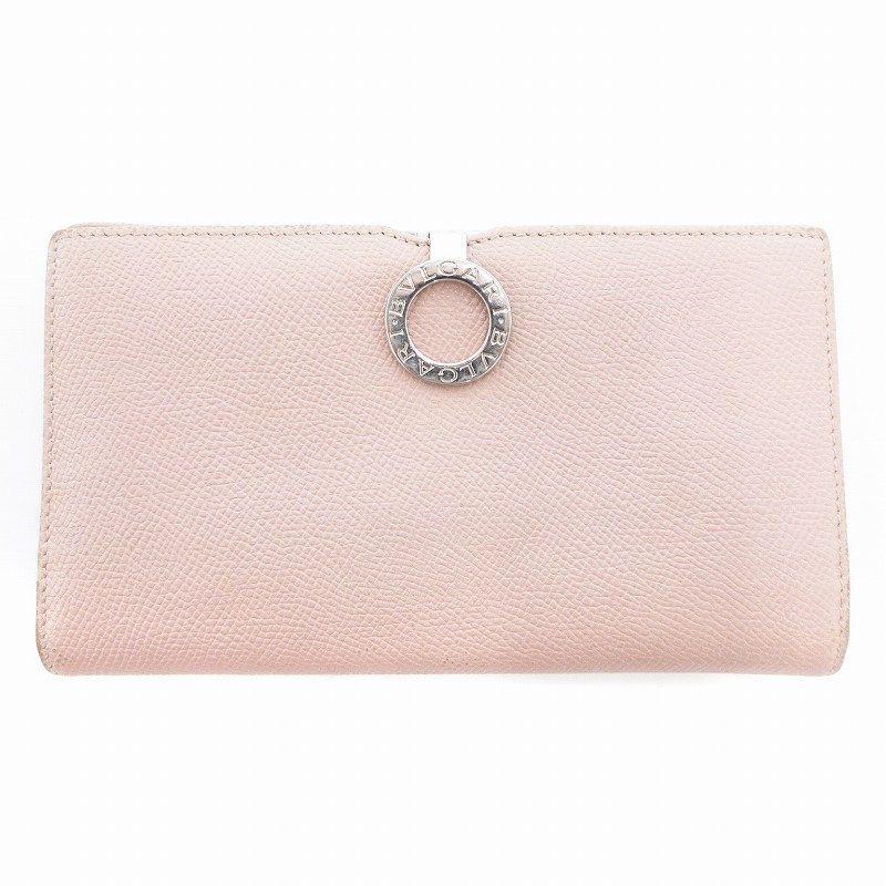 【美品】ブルガリ BVLGARI ロゴクリップ 長財布 ピンク　レディース BVLGARI ブルガリ 長財布 ブルガリ・ブルガリ ラージウォレット