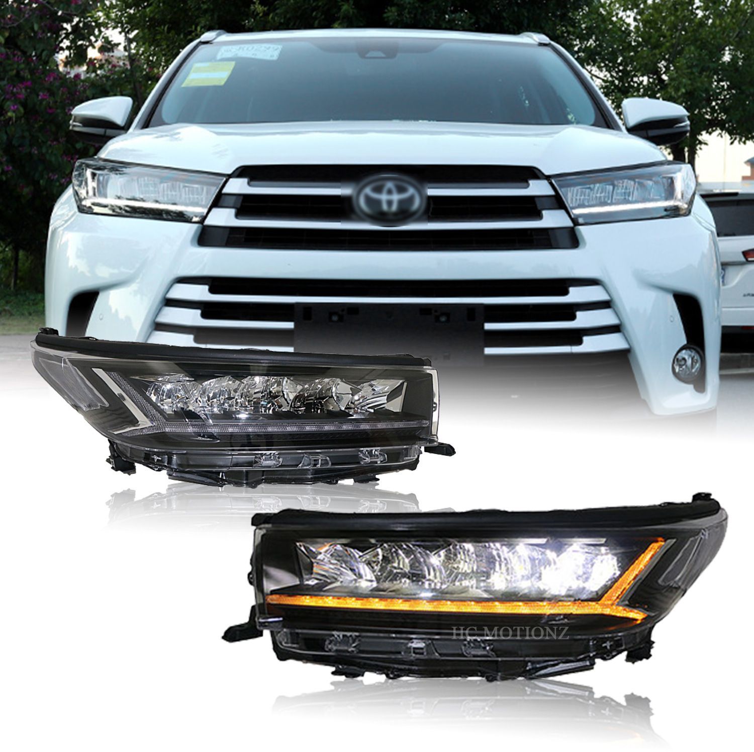 トヨタ ハイランダー 18-21年モデル 用 LEDヘッドライトユニット改造