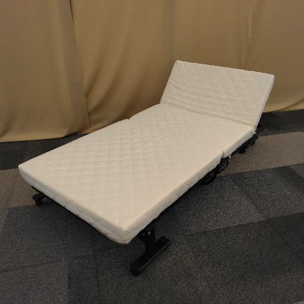 中古】 折り畳みベッド セミシングル リクライニング 折りたたみ