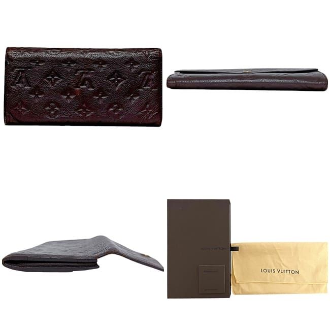 ルイ ヴィトン 二つ折り 長財布 ポルトフォイユ キュリーズ パープル オーブ