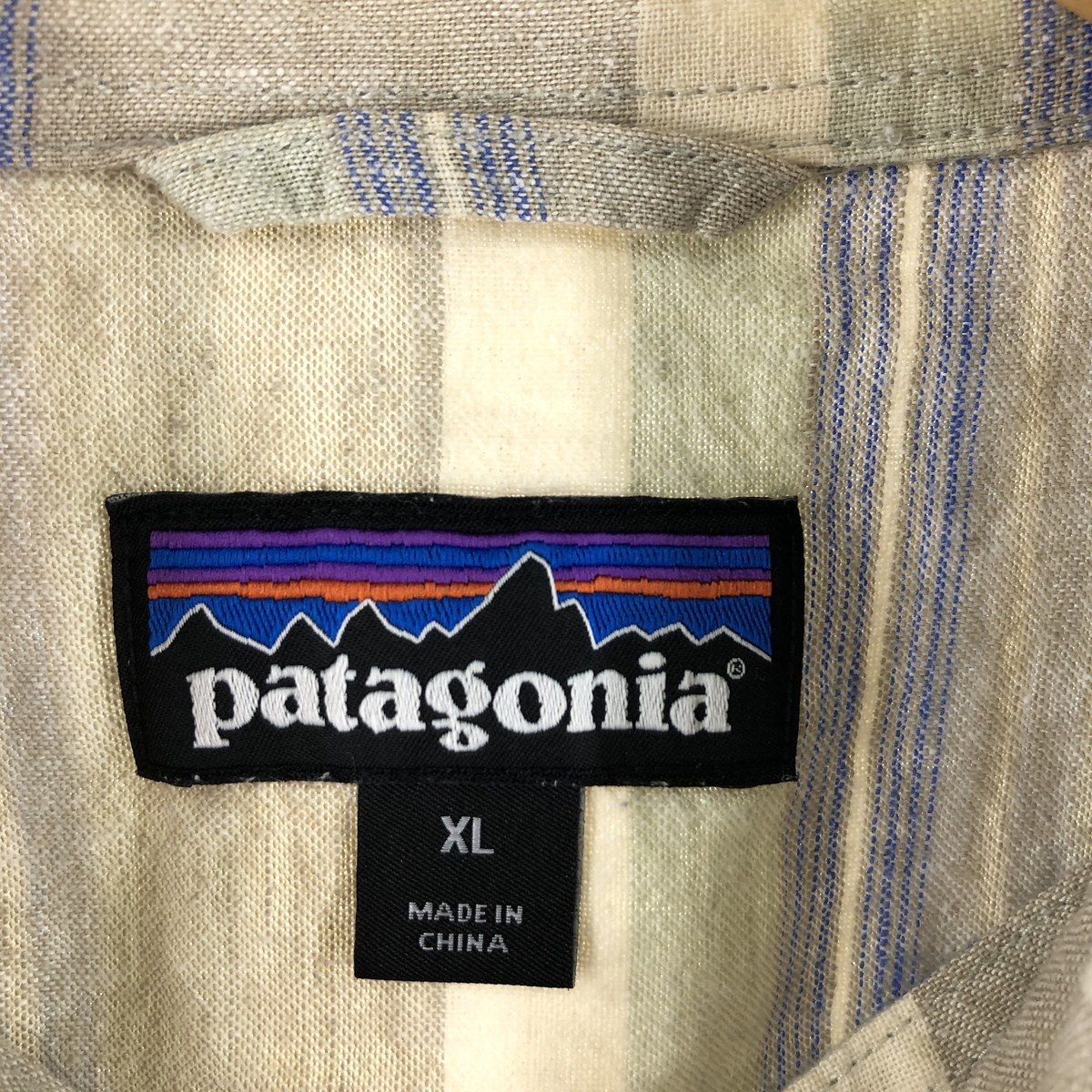 18年製 パタゴニア Patagonia 53139SP18 ボーダー柄 半袖シャツ メンズXL /eaa360701235cm商品名