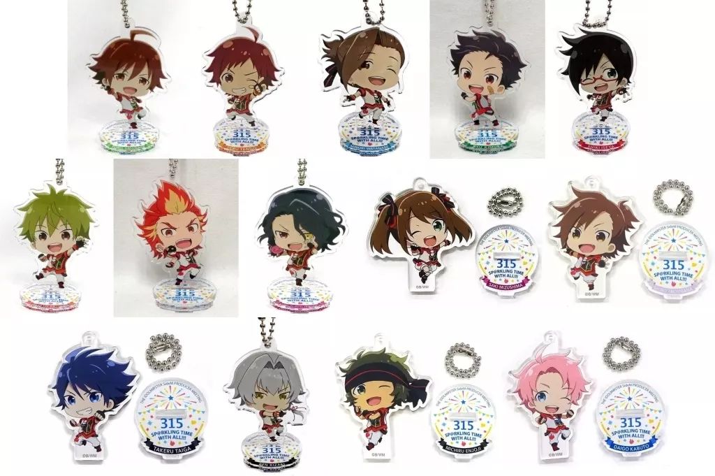 キーホルダー マスコット キャラクター 全14種セット THE IDOLM STER SideM PRODUCER MEETING 315 SP RKLING TIME WITH ALL!!! 公式トレーディングアクリルスタンドキーホルダー フィジ