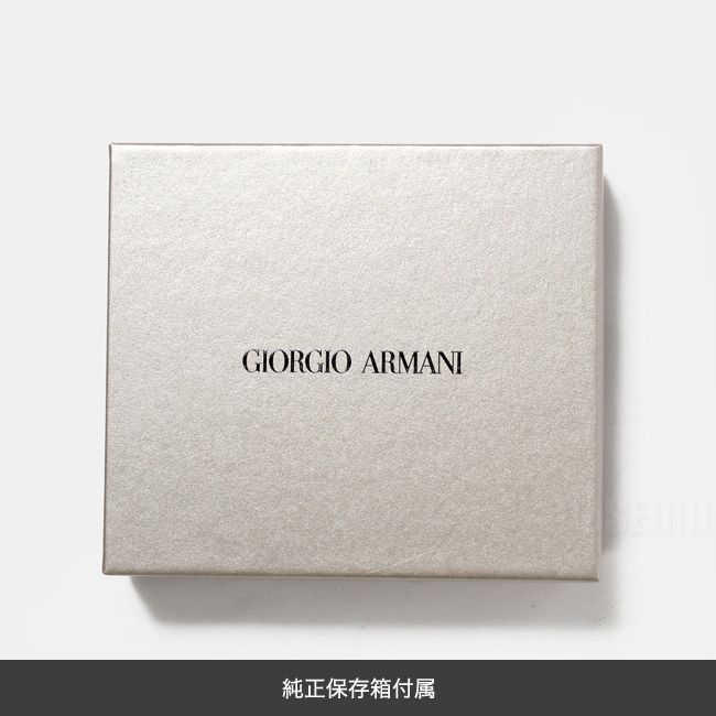 【新品未使用】 GIORGIO ARMANI ジョルジオ アルマーニ 財布 二つ折り財布 ブラック Y2R120-Y757J