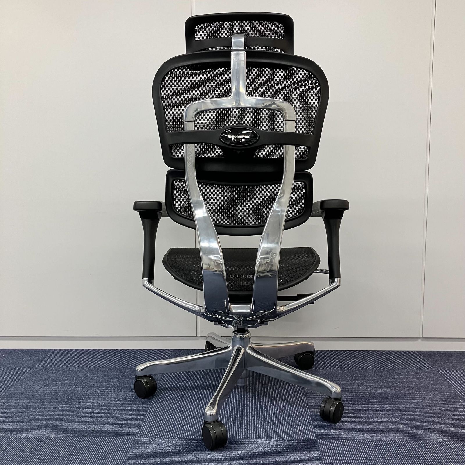 【中古傷有】エルゴヒューマンベーシック　Ergohuman Basic／ブラック 中古】ベーシック Ergohuman/エルゴヒューマン 肘付ハイバック