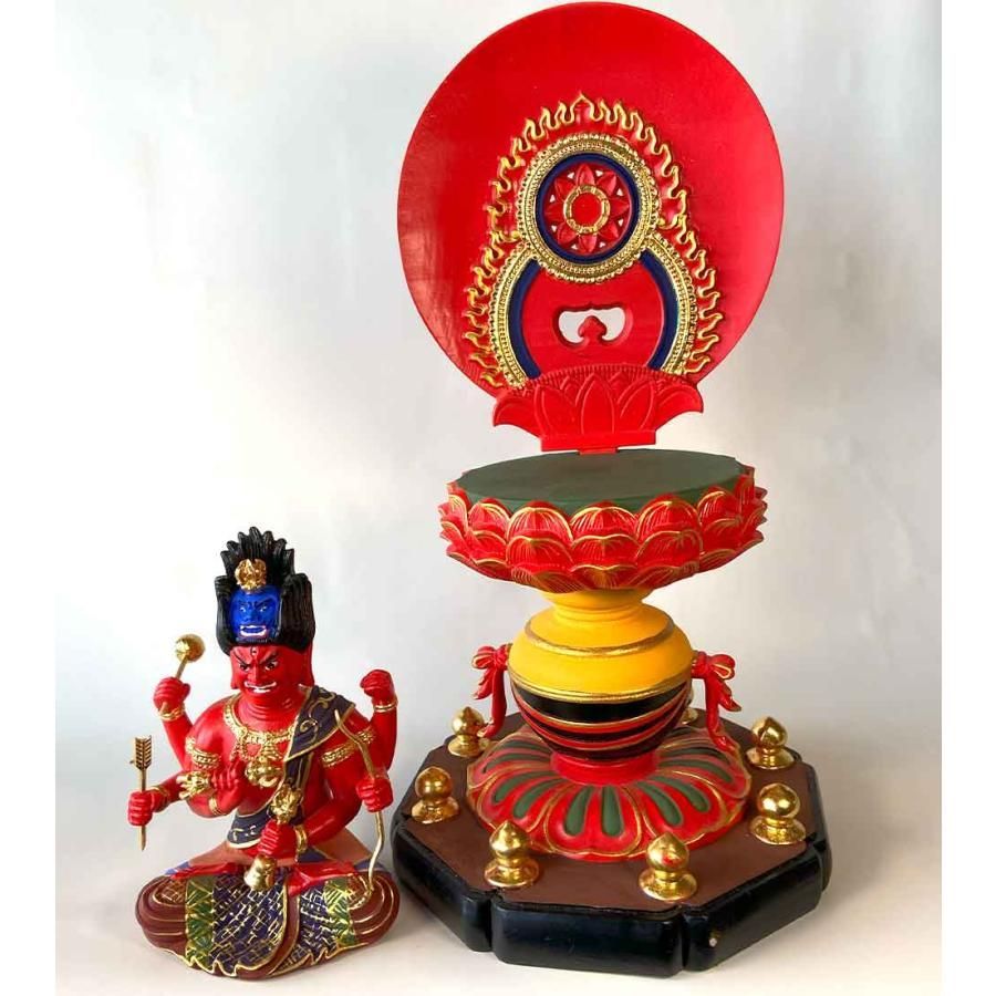 愛染明王像　 金色装飾付き 愛染明王像 金色装飾付き