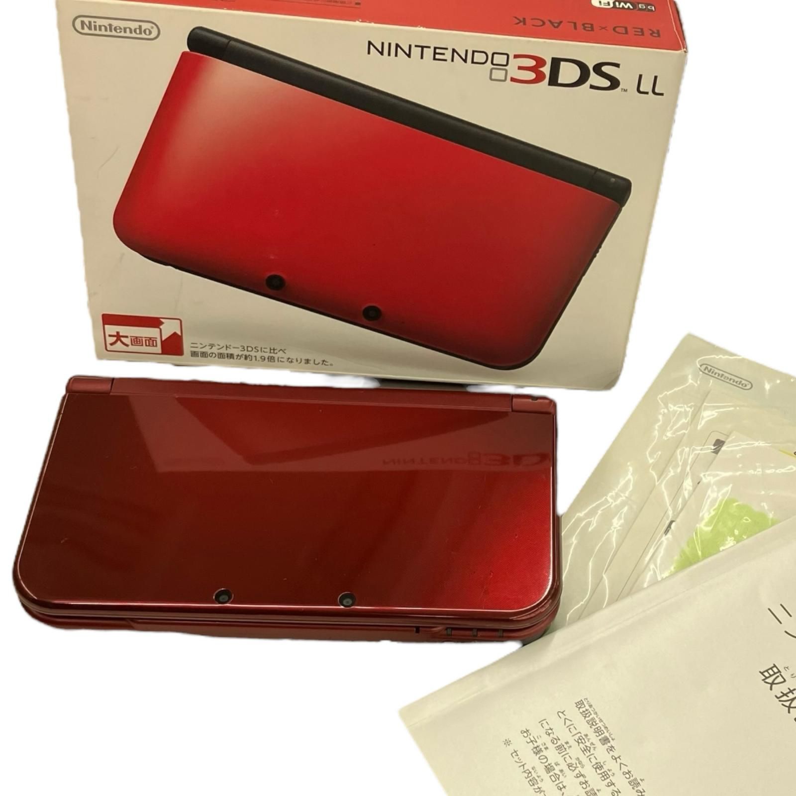 186000 現状品 Nintendo 任天堂 3DSLL レッド ブラック