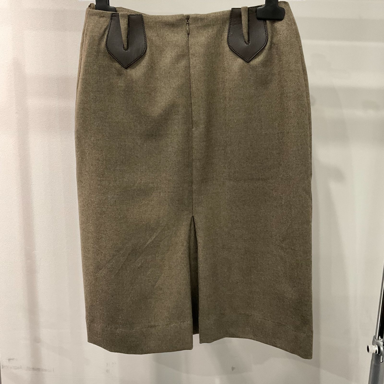 HERMES エルメス レザーパッチ スカート 36 スカート D25082338