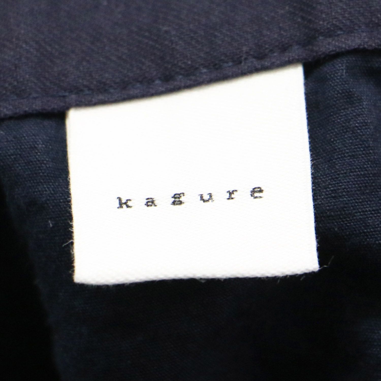 KAGURE かぐれ ワンピース ネイビー 紺 サイズ:FREE / コットン ヘンプ