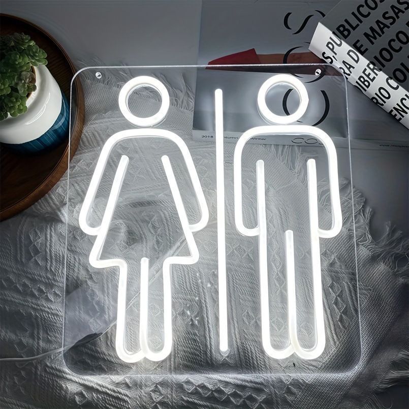 ネオンサイン 壁掛け ネオンイト トイレ toilet 発光サイン ネオン管 壁装飾 おしゃれ LED ネオン看板 部屋 インテリア バー カフェ 車 屋内 販売店 趣味 照明 クリスマス飾り D984