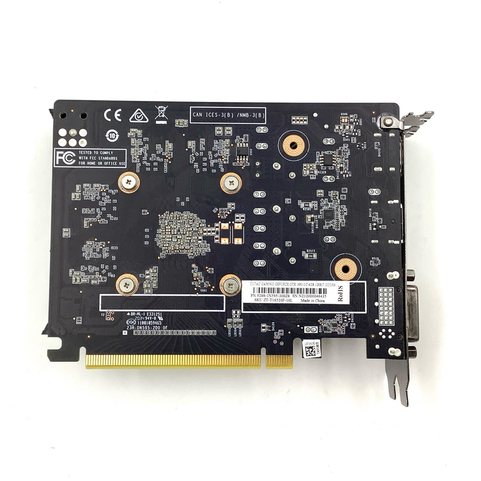 ZOTAC グラフィックボード ZOTAC GAMEING GEFORCE GTX 1650 OC 4GB 128BIT GDDR6 ZT-T16520F-10L 動作 済 全額返金保証 最速発送