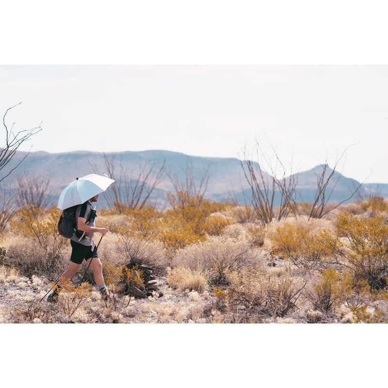 Gossamer Gear ゴッサマーギア LIGHTREK HIKING CHROME UMBRELLA 超軽量166g ハイカー向け 晴雨兼用 UVカット率98 以上 遮光率98 以上 UPF50 ハンズフリー対応 EVAフォームグリップ 反射コード 軽 NEXPOTALLINN_EU