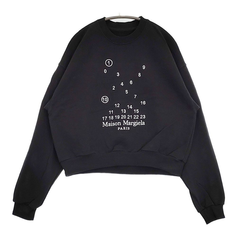 メゾン マルジェラ Maison Margiela ログプリント スウェットシャツ S51GU0112 ブラック コットン スウェット レディース 中古 メゾン マルジェラ Maison Margiela ログプリント スウェット