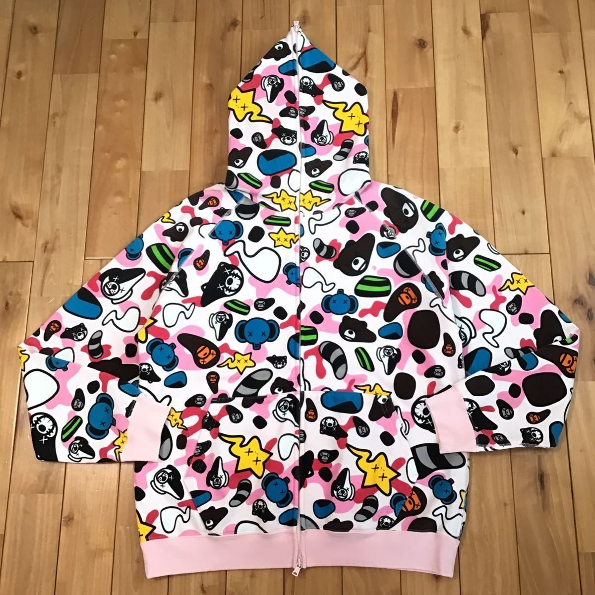 APE BAPE KAWS PINK CAMO 迷彩　パーカー　XL STAトップス