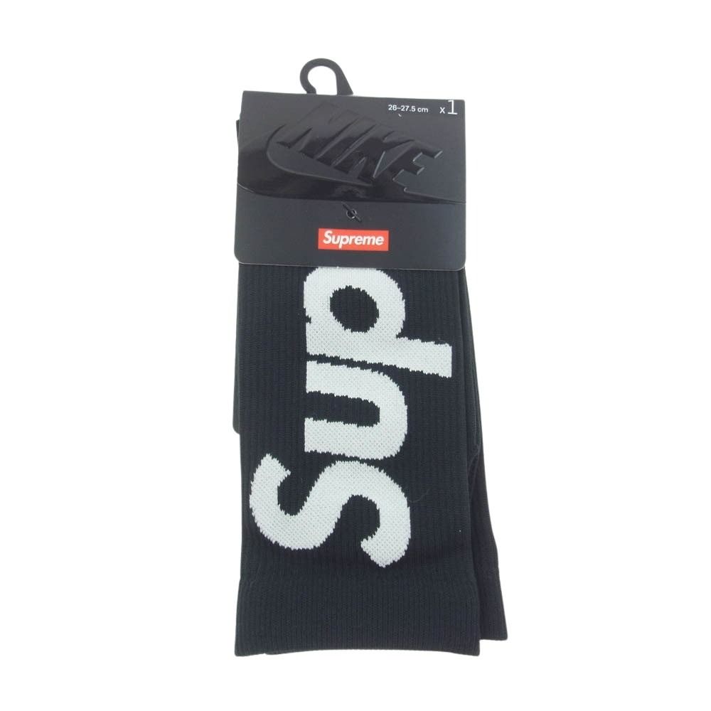 supreme 靴下 nike crew socks 赤 黒 2足 セット Supreme シュプリーム