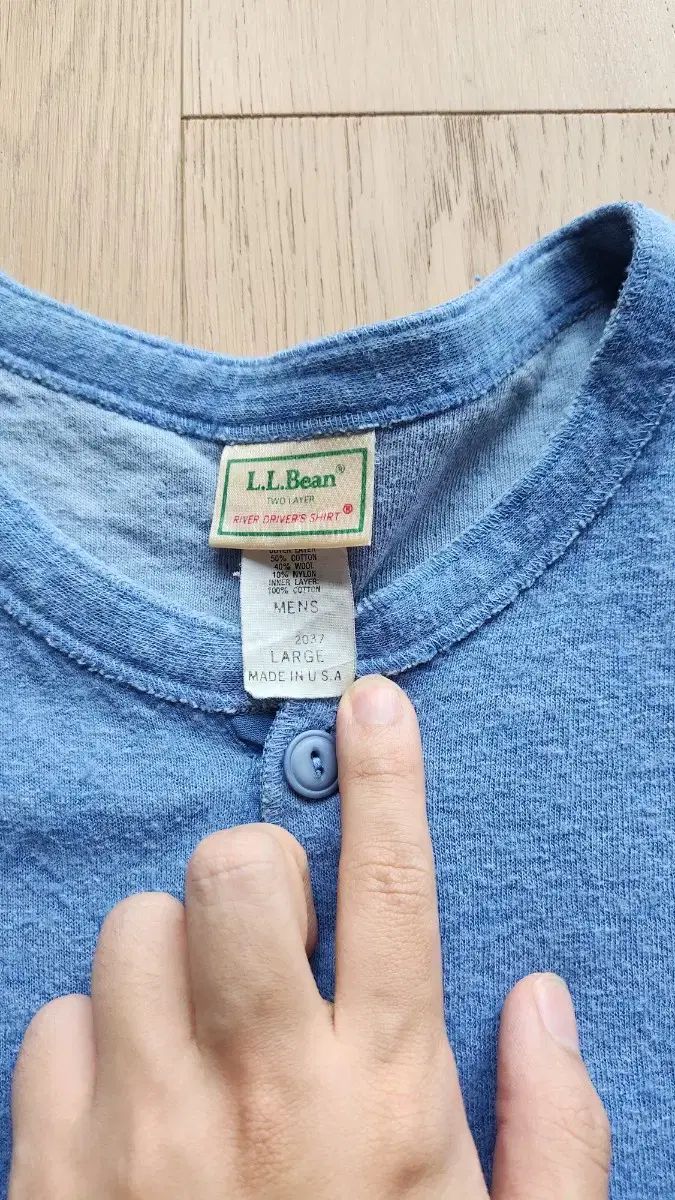 80s L.L.Bean L L ビーン l bean 川 ドライブ シャツ ヘンリーネック