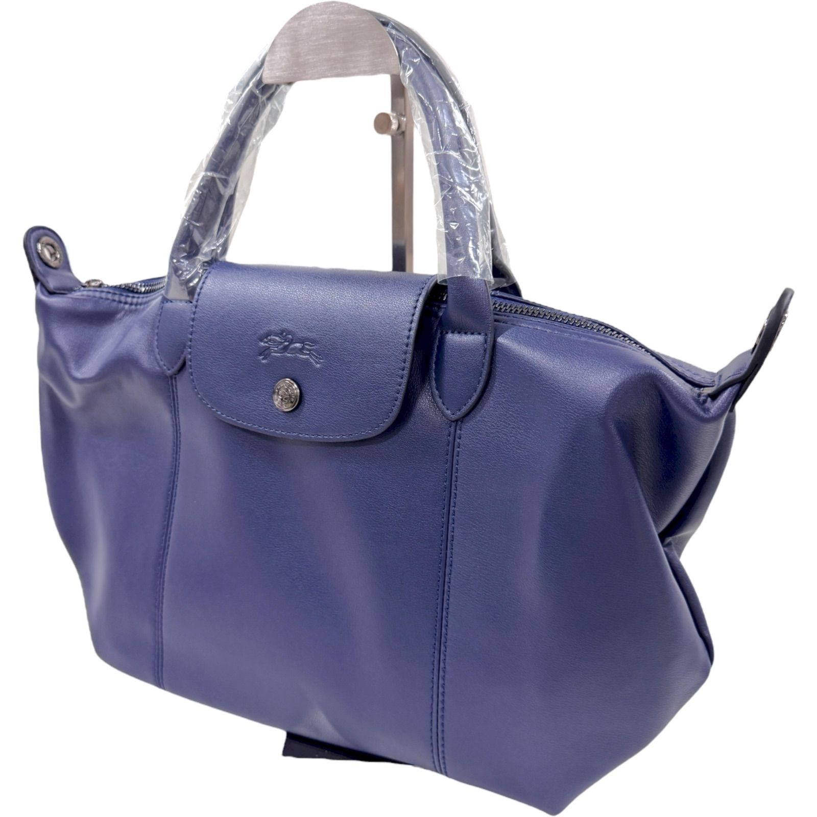 LONGCHAMP ロンシャン ル プリアージュ キュイール ネイビー - メルカリ