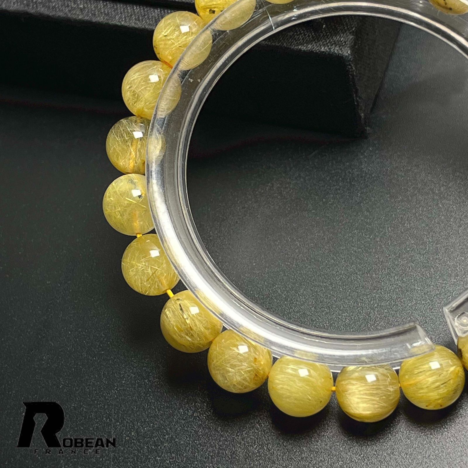 絶賛 EU製 定価6万円☆ROBEAN・極!極満針ルチルクォーツ☆ブレスレット 