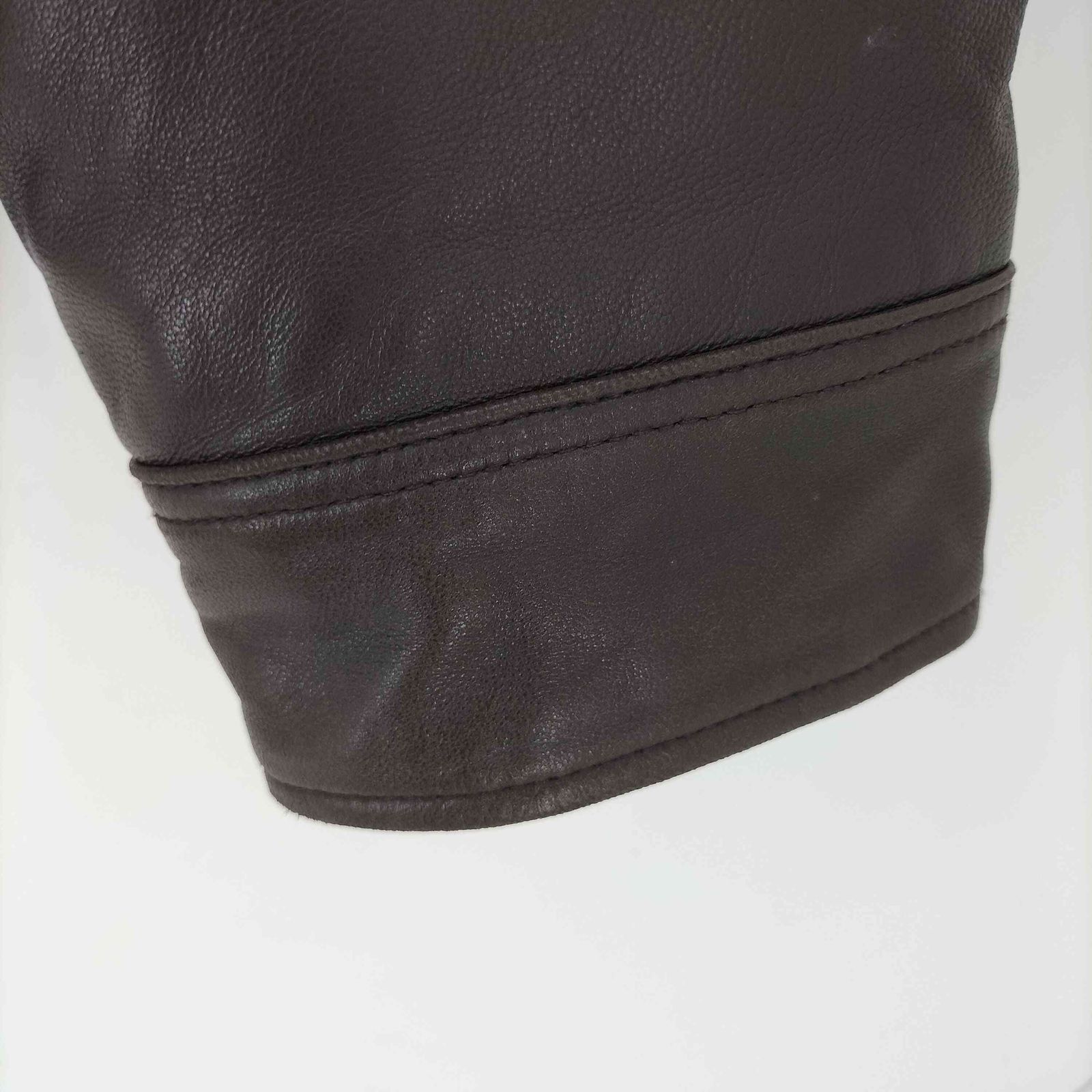 ステューシー Stussy 24SS Boxy Leather Overshirt 'Espresso