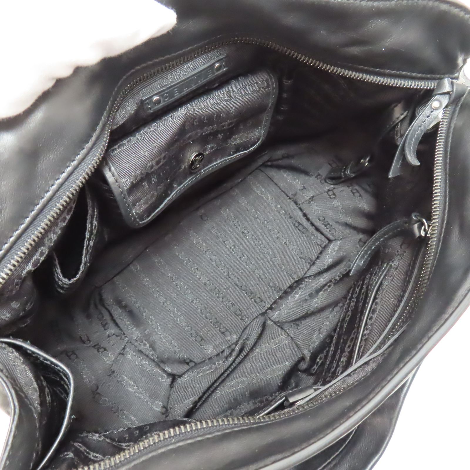 M11 美品 CELINE セリーヌ ビタースウィート マカダムロゴ刺繍  