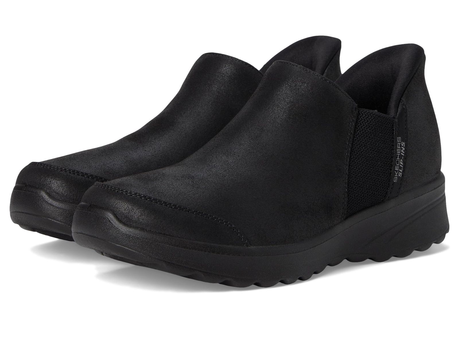 スケッチャーズ SKECHERS アンクルブーツ スリップインズ ラブリー バイブ ブラック 158958-BBK レディース