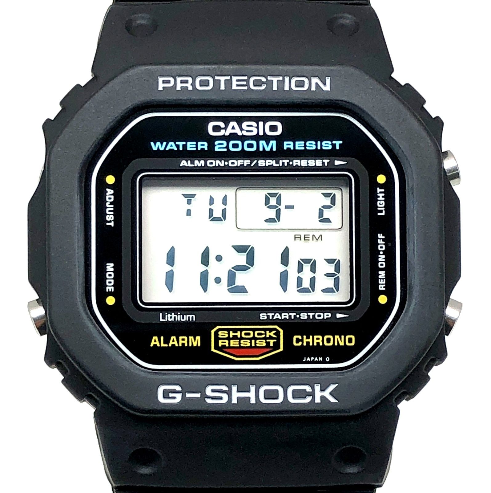 G-SHOCK ジーショック DW-5600C-1V M901 カシオ公式レストア品 海外200M表記 真正 スピードモデル 豆球 1987年6月発売