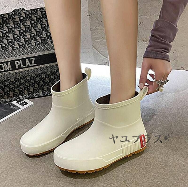 レインブーツ ショート 即 OK 完全防水 レディース おしゃれ レインシューズ ショートブーツ ラバーブーツ レイングッズ 雨靴 雨 梅雨 雪 台風 防水 履きやすい 滑りにくい 長靴 小さいサイズ 大きいサイズ weixz167 KIN-KAAI_COM