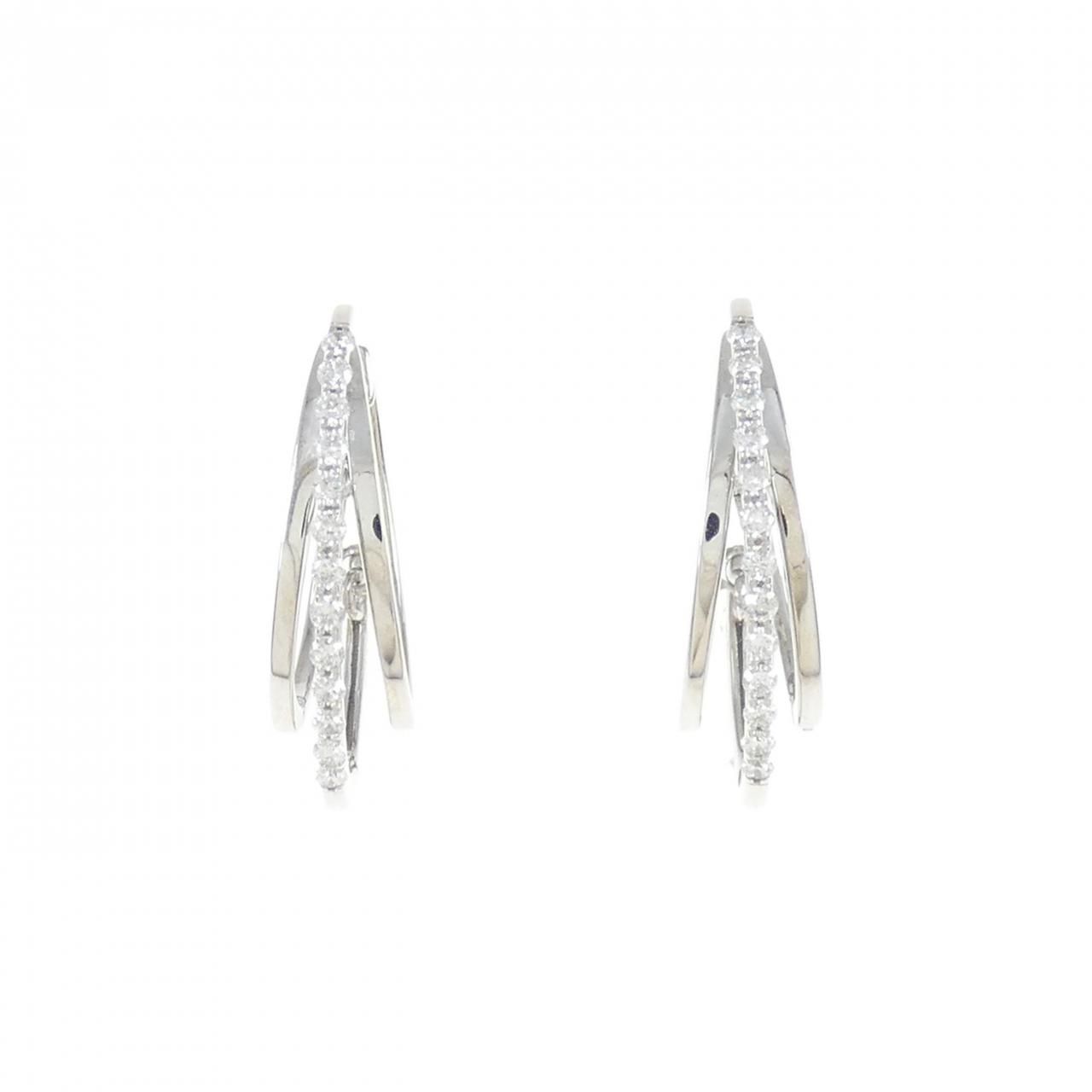 ダイヤモンド ピアス K18WG ダイヤモンド ピアス 0.3CT k18 0.3ct 