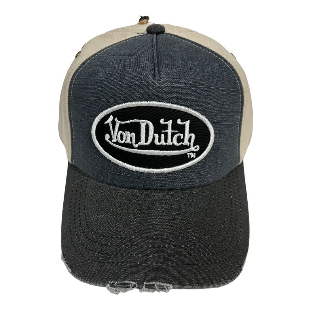 Von Dutch リバースロゴ ベルベット トラッカー キャップY2K Von Dutch リバースロゴ ベルベット トラッカー キャップY2K