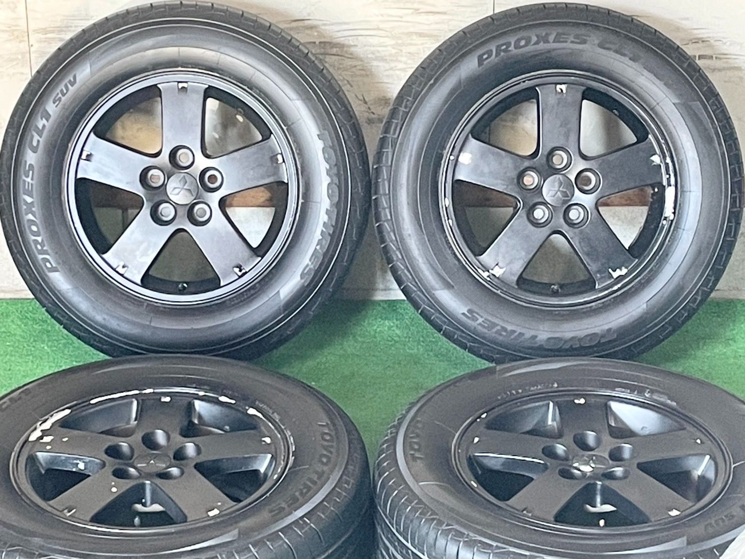 2025年製 バリ溝 ミツビシ デリカ D 5 純正 16in 6.5J 38 PCD114.3 TOYO プロクセス CL1 SUV 215|70R16 車検 交換 アウトランダー
