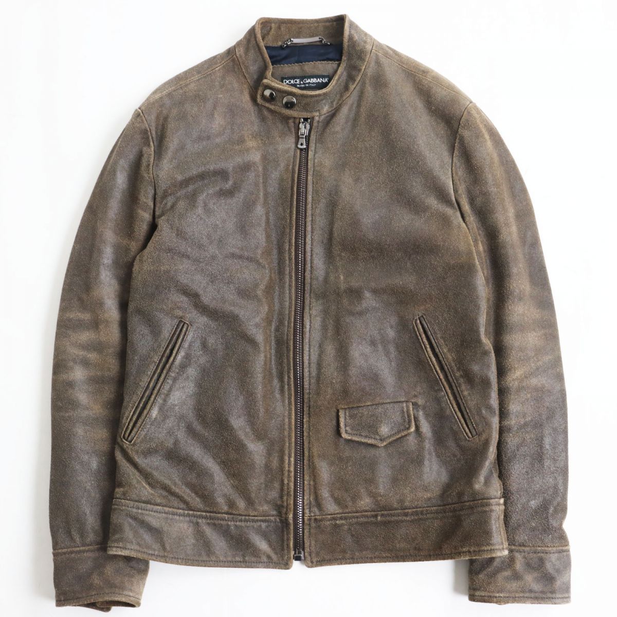 良品○DOLCE&GABBANA ドルチェ＆ガッバーナ カーフレザー/牛革 