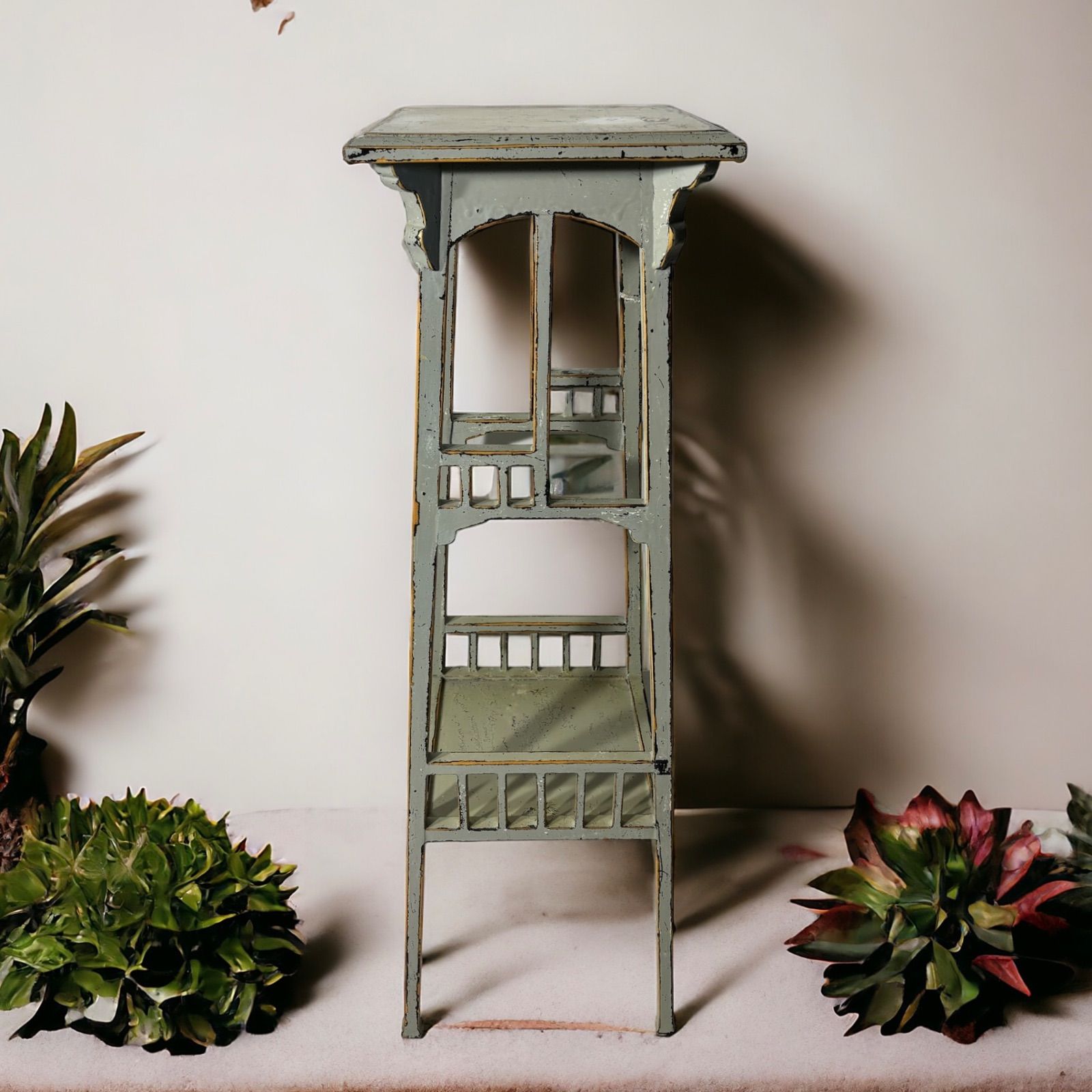 京焼 初代宮永東山作 青磁 花文 花瓶 共箱 C R8581 京焼 初代宮永東山