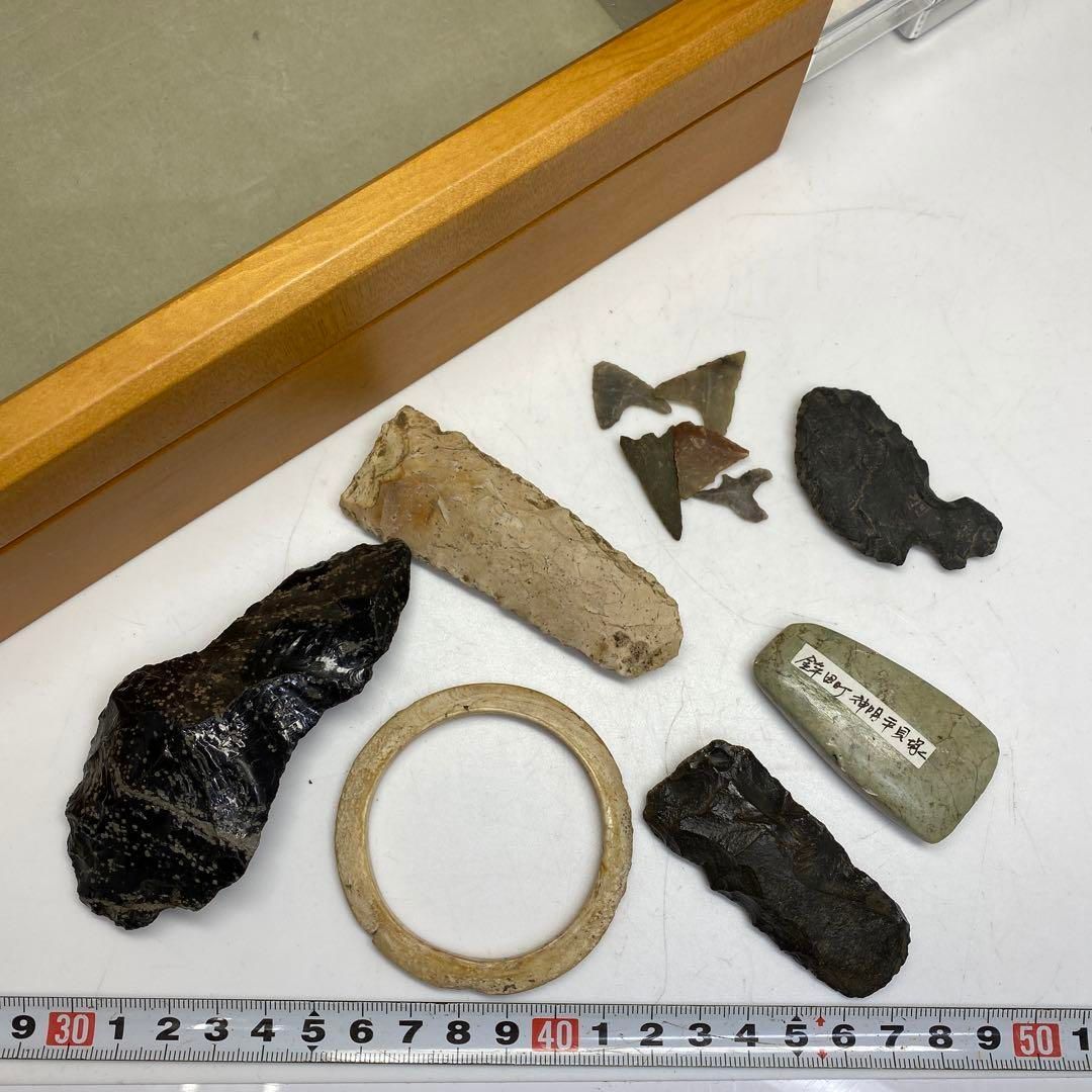 発掘品 古代石器 矢尻などの 品 トヒチ 東さ6-0625