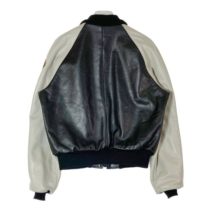 ☆VACHE 牛革レザージャケット フリーサイズ ロゴワッペン ヴァッシュ ☆VACHE 牛革レザージャケット フリーサイズ ロゴワッペン