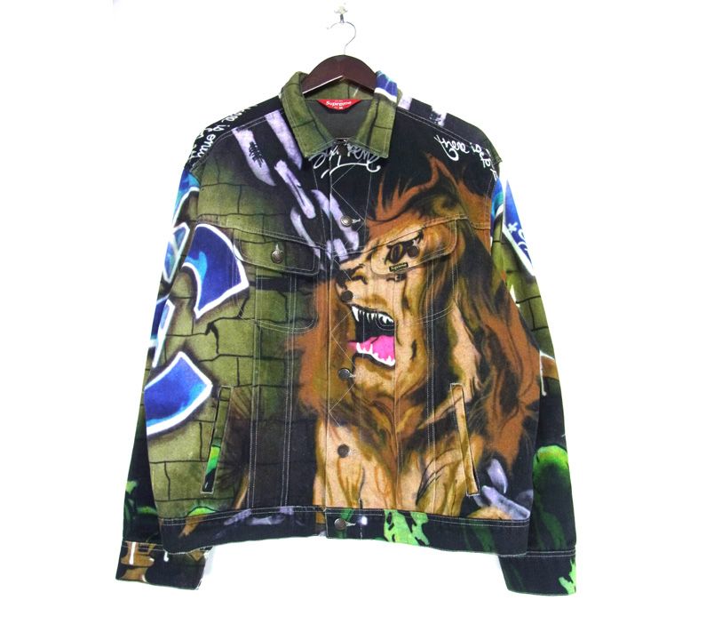 シュプリーム Supreme □ 18SS 【 Lions Den Denim Trucker Jacket ...