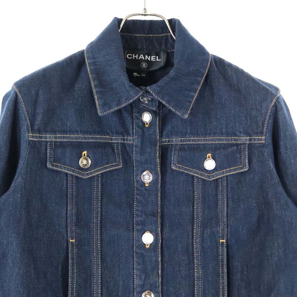 CHANEL (シャネル) ココマークボタン デニムジャケット Gジャン P78799