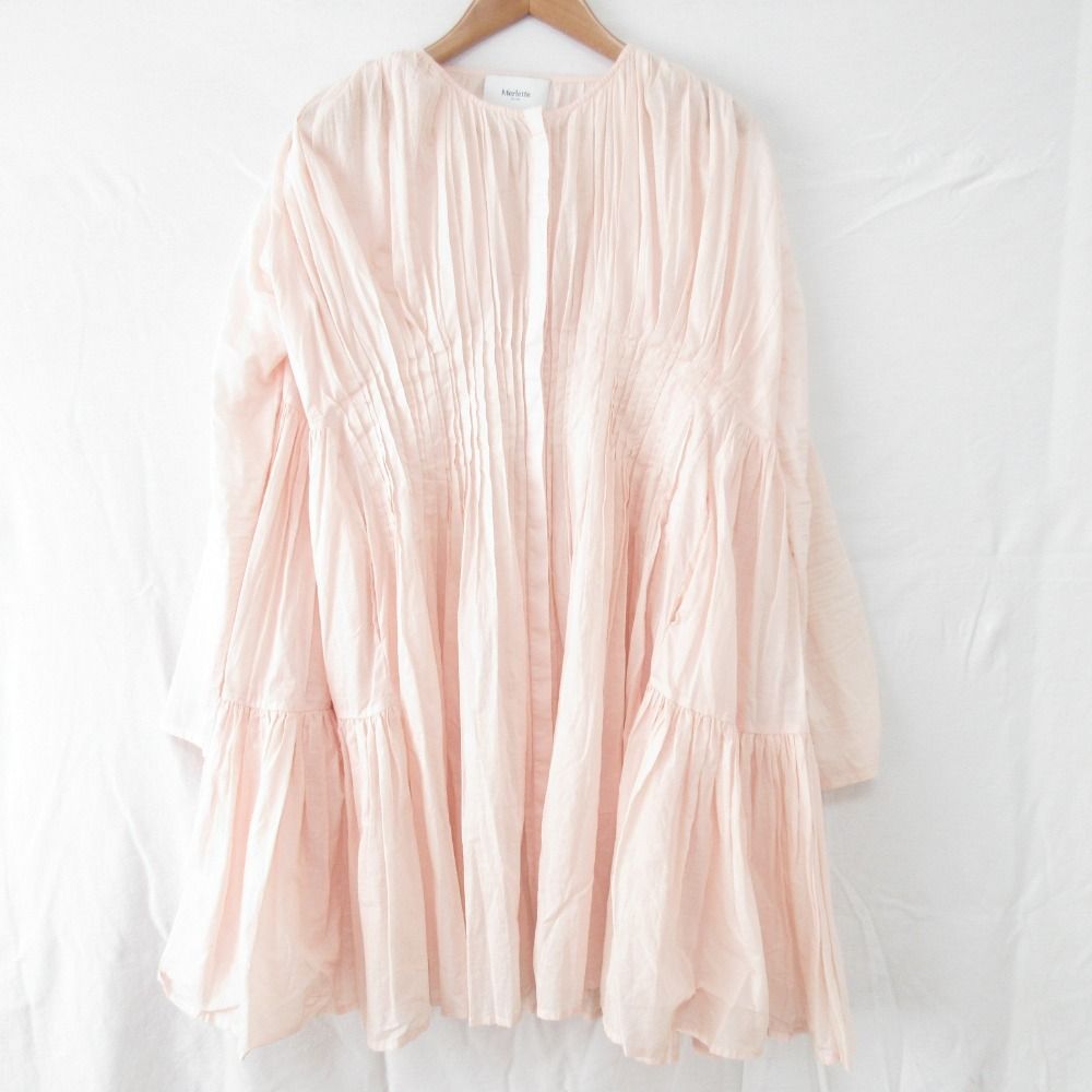 Merlette マーレット フロントプリーツワンピースXS