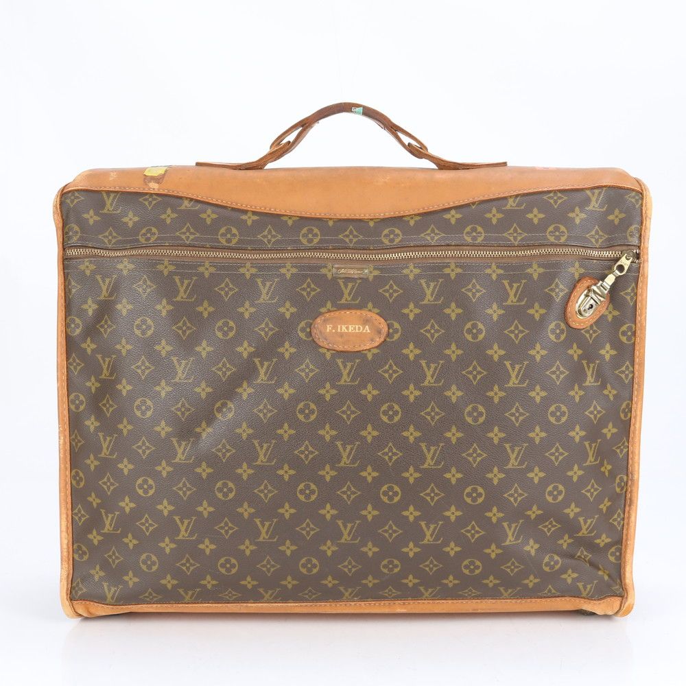 希少 ルイヴィトン モノグラム レザー ガーメント スーツケース 希少！使用1回【ルイ・ヴィトン ガーメントケース スーツケース