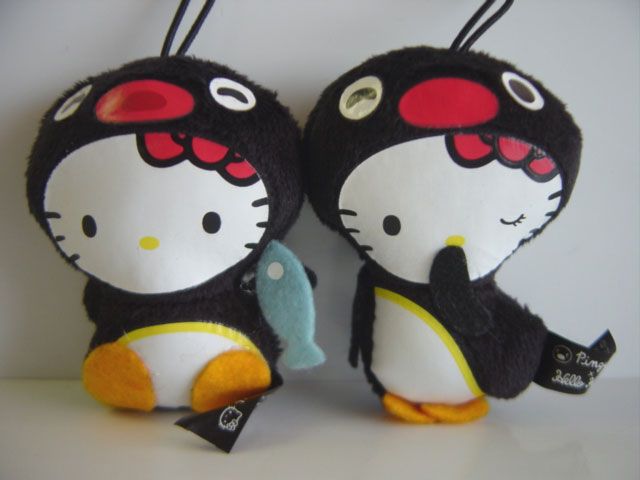 ★Ism17DZ ピングー × ハローキティ ぬいぐるみ マスコット 6種 ピングー×ハローキティぬいぐるみマスコット｜株式会社キタンクラブ